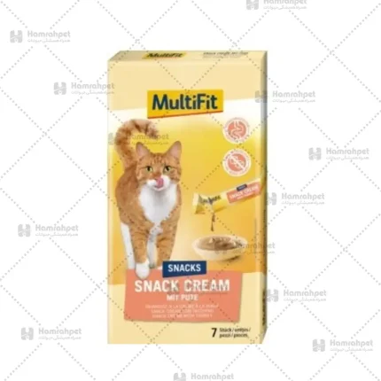  بستنی گربه مولتی فیت با طعم بوقلمون MultiFit Cream Snack Turkey