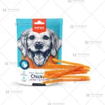 تشویقی سگ ونپی با طعم مرغ وزن 100 گرم | Dog Treat Wanpy Chicken Jerky Strips 100 gr