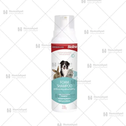 شامپو فوم گربه و سگ بایولاین Bioline Foam Shampoo وزن ۲۲۰ گرم