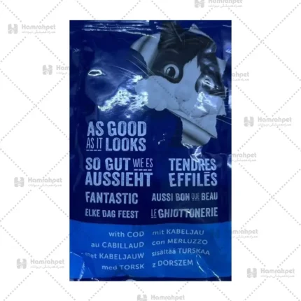 پوچ گربه فلیکس با طعم ماهی کاد Felix With Cod وزن 85 گرم