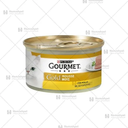 کنسرو گربه پته گورمت با طعم مرغ Gourmet Gold With Chicken وزن 85 گرم( آلمانی)