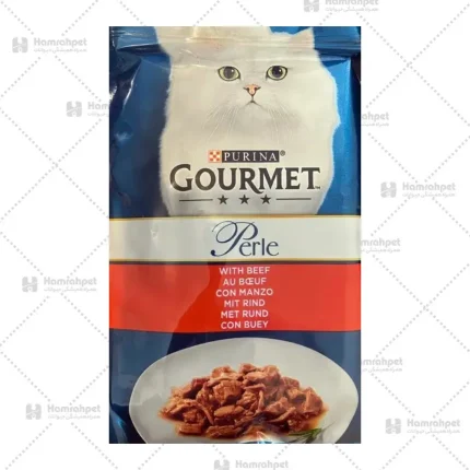 پوچ گربه گورمت طعم گوشت گاو Gourmet With beef