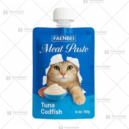 پودینگ گربه Faenbei طعم ماهی تن و کادفیش وزن ۹۰ گرم