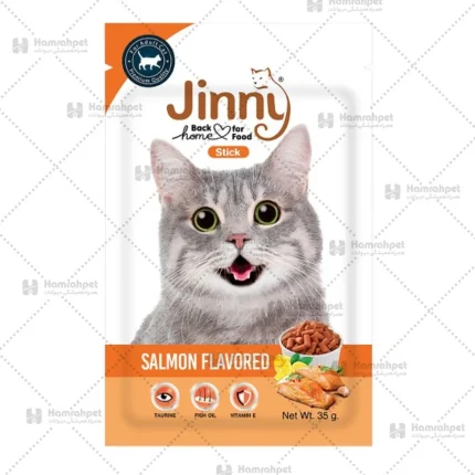تشویقی گربه جرهای جینی با طعم سالمون JerHigh Jinny Cat Treat With Salmon وزن 35 گرم