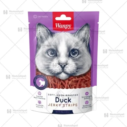 تشویقی گربه ونپی مدل Duck Jerky Strips وزن 80 گرم