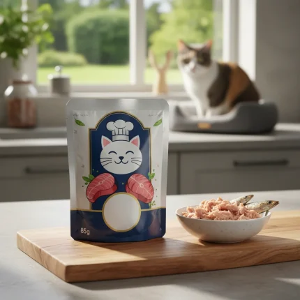 پوچ گربه گورمت طعم ماهی تن ۸۵ گرم