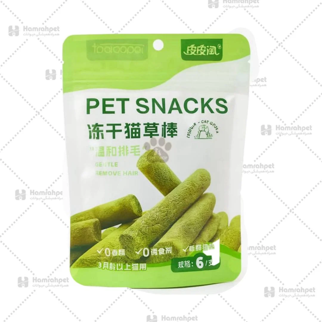 تشویقی علف گربه طعم مرغ و کت نیپ 6 عددی