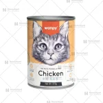 کنسرو گربه ونپی طعم مرغ و خرچنگ 375 گرم Wanpy holistic formulation