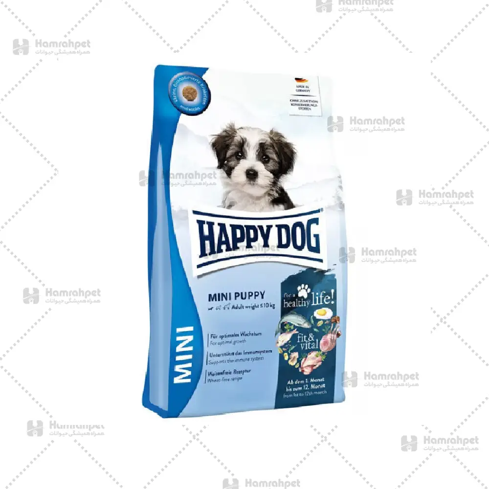 همراه-پت-لايه-باز-ptif-14.webp غذای خشک سگ هپی داگ مینی پاپی Happy Dog Mini Puppy - تصویر 1