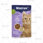 پوچ گربه وینستون با طعم گوشت شکار و اردک در ژله Winston Duck In Jelly