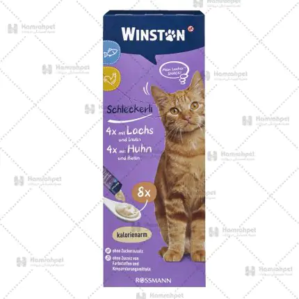 بستنی گربه وینستون طعم مرغ و ماهی